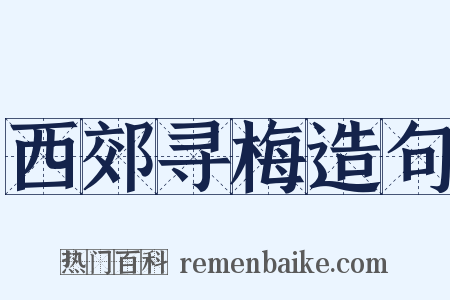 西郊寻梅造句是什么意思的图片